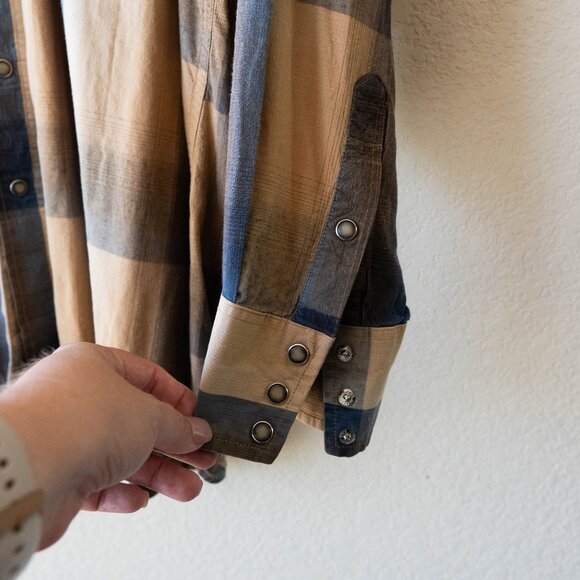 Vintage B&D by Panhandle Slim Plaid Pearl Snap Shirt XXL Western Cowboy Rodeo - Picture 4 of 8